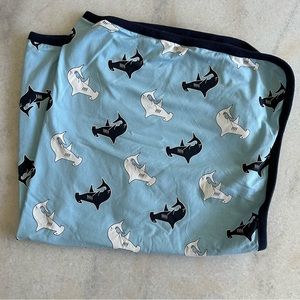 Monica + andy hammerhead shark coming home blanket